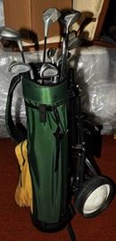 GOLF CART ~ BAG & CLUBS