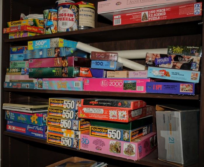 HUGE BOXED GAMES AND PUZZLES - BRING A TRUCK