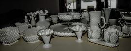 FENTON HOBNAIL MILK GLASS