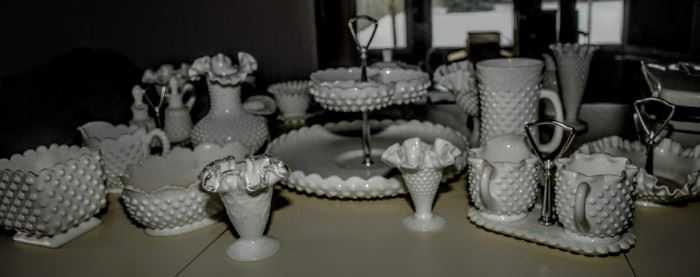 FENTON HOBNAIL MILK GLASS