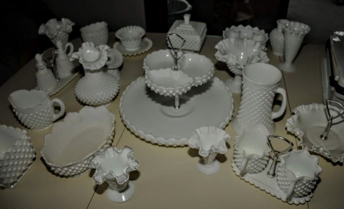 FENTON HOBNAIL MILK GLASS