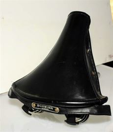 Vintage Style Schwinn Original Cruiser Seat Spring Saddle Black Leather