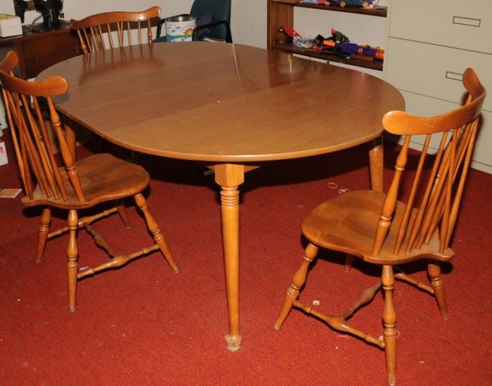 VINTAGE DINING TABLE AND CHAIRS