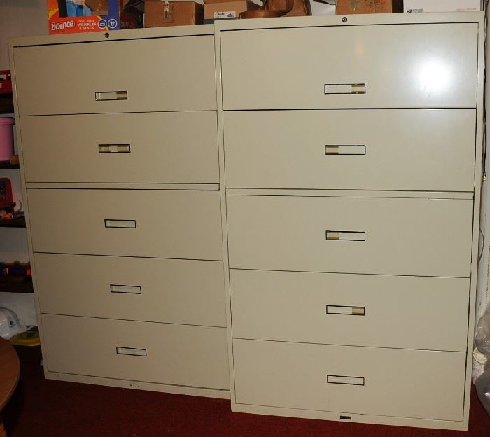 2 SETS OF HORIZONTAL FILE CABINETS