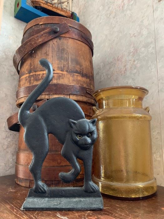 Black Cat Cast Iron Doorstop
