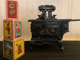 Vintage Toys, Cast Iron Stove Salesman Model