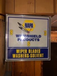 Napa wiper blades light up clock