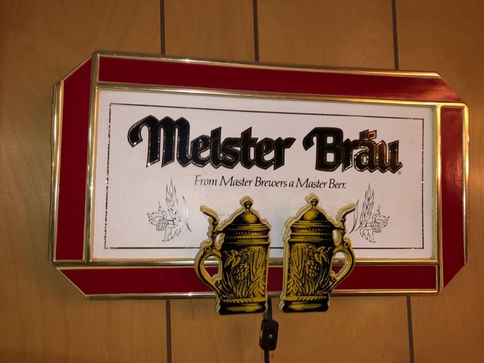 Meister Brau light up bar sign