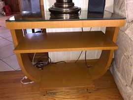 1930’s Art Deco Brown Saltman end tables (2 available only 1 photographed)
