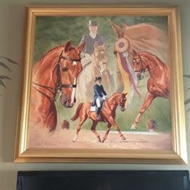Our Client won Del Mar's Grand Prix. You will find equestrian art and horsey item: especially Dressage related art and tack.