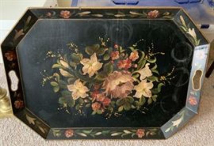 Hand painted older tray!