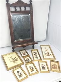 Antique Mirror and Pressed Floral Collection https://ctbids.com/#!/description/share/101828