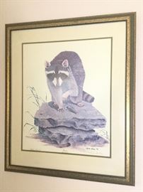 Gene Gray 1972 Print “Raccoon”  https://ctbids.com/#!/description/share/101865