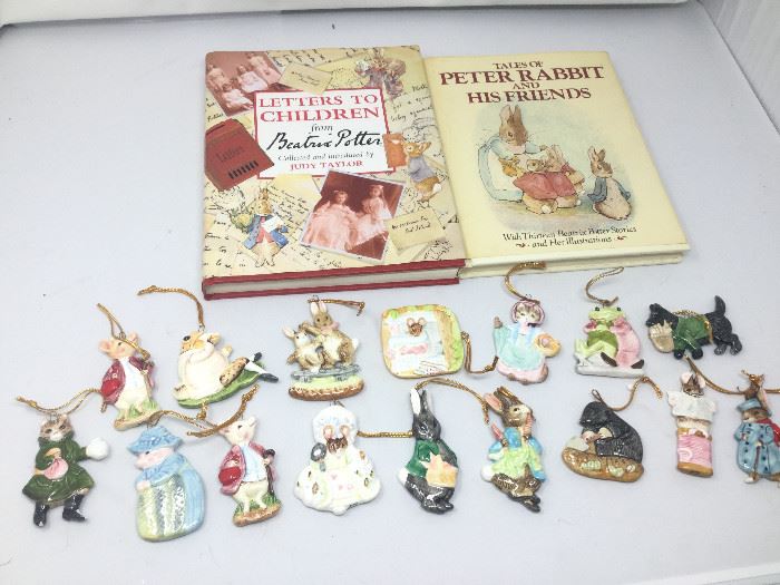 Beatrix Potter Books & Ornaments, Schmid, Japan, Animal Ornaments https://ctbids.com/#!/description/share/101875