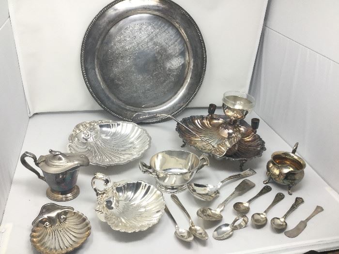 Silver Plate Shell Collection and Soldered Silver https://ctbids.com/#!/description/share/101963