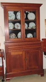 1800’S CHERRY STEP BACK CUPBOARD