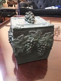 Art Box with grape vine motif. 
