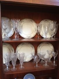 Wedgewood China & Fostoria Crystal. 