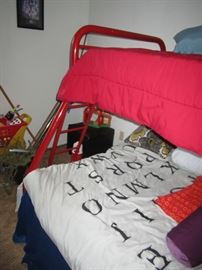Red enamel bunk bed