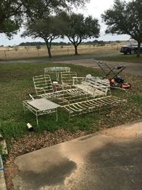 Cast iron lawn furniture - lawn mowers