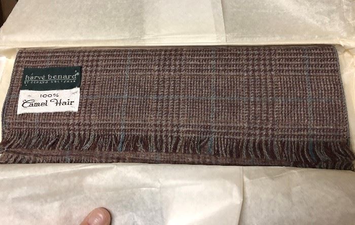 CAMEL HAIR SCARF - PLENTY OF DESIGINER SILK MEN'S TIES IN ORIGINAL BOXES (NOT PICTURED)