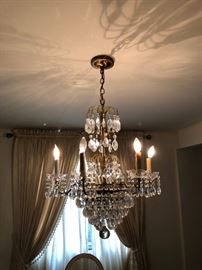 one of several chandeliers (with original 70 year old receipts from purchase)