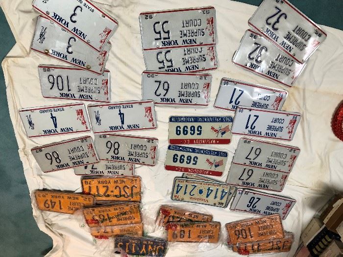 Over 50 New York State, MANY low number license plates