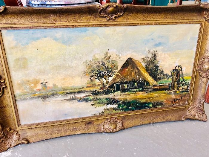 Antique Framed Dutch Painting