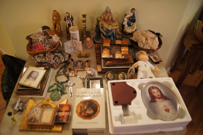 Religious items, lots of rosaries