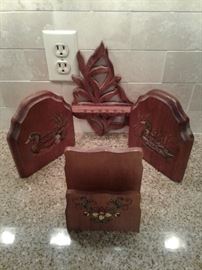 Bookends, Napkin Holder, and Spoon Holder