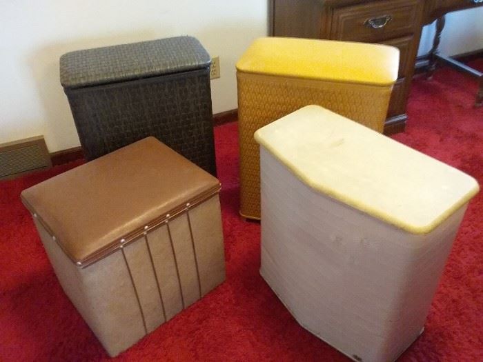 Retro Clothes Hampers and Storage Unit