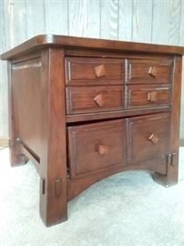Two Drawer End Table