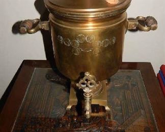 RUSSIAN BRASS SAMOVAR OVER 130 YRS OLD