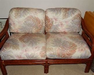 BAMBOO RATTAN LOVE SEAT