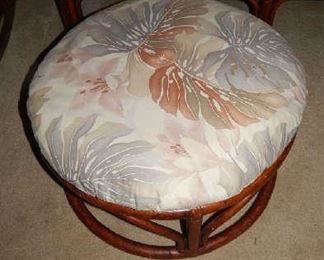 BAMBOO RATTAN OTTOMAN
