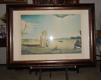 DESERT WATCH, BY ARTIST SALVADOR DALI. COLORED LITHOGRAPH,M SIGNED & NUMBERED WITH COA