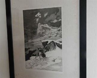 SIGNED ETCHING BY ARTIST, MAX KLINGER FROM BERLIN