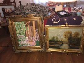 TWO OF MANY PAINTINGS