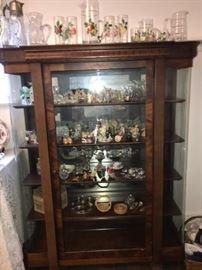 CHINA CLOSET AND FULL OF MINI ITEMS FOR SALE