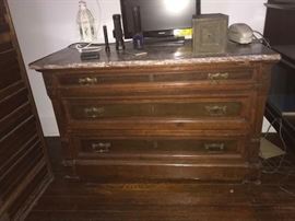 MARBLE TOP DRESSER