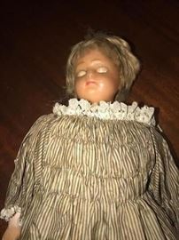 EARLY 16 IN WAX DOLL