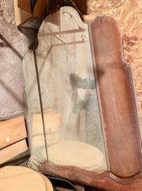 VIntage mirror all pieces available---repair needed but wow nice one
