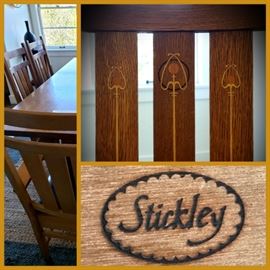Stickley Harvey Ellis inlaid dining chairs
