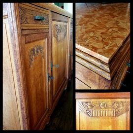 Art Deco Period Sideboard with dual vitrine gallery