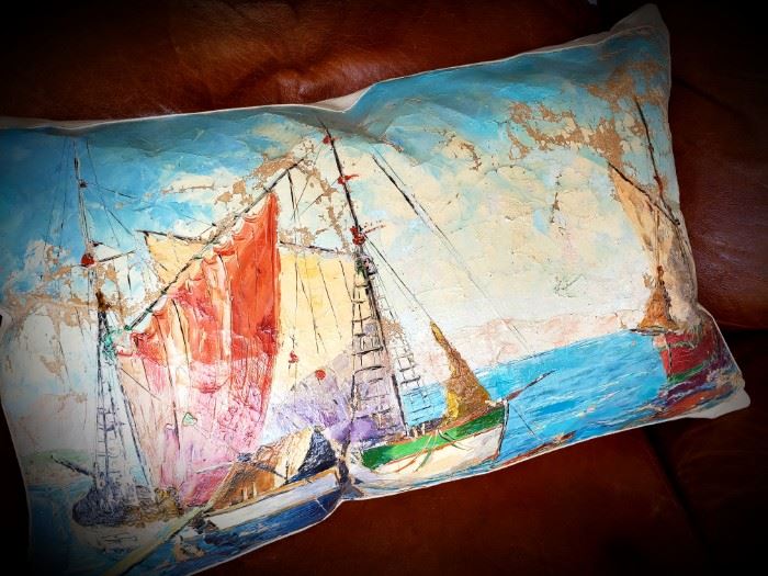 custom pillow made from an oil painting!
