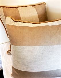 pair custom linen pillows