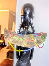 Back view of "Makonde" sculpture.