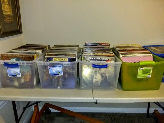 Four large tubs of 1970's thru 1980"s. R&B and Disco.