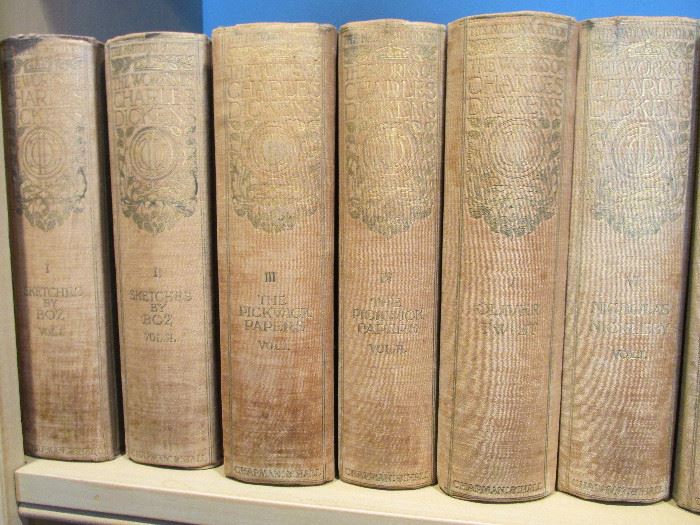 Rare 40 vol. edition of Dicken's works 1906