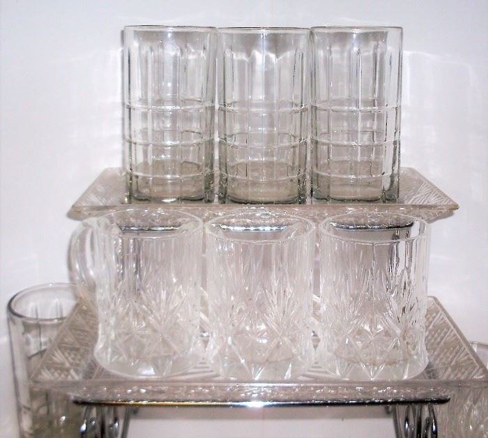 GLASSES AND CRYSTAL CUPS